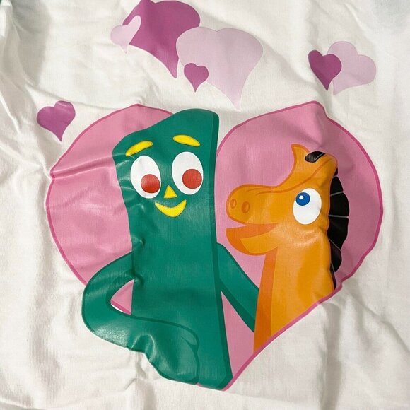 2011 Top Paw Rock N Retro Dog T Shirt Size Large Gumby and Pokey - Picture 11 of 16